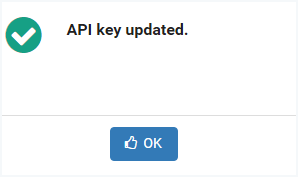 API Key Updated