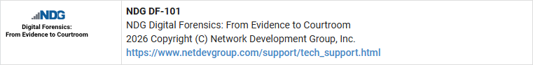 NDG Digital Forensics: From Evidence to Courtroom Pod Type